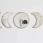 Ay Evreleri Ayna Pleksi Duvar Dekoru gold v4