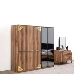 Dolap Köşe Dekoru Pleksi Ayna Bordür gold