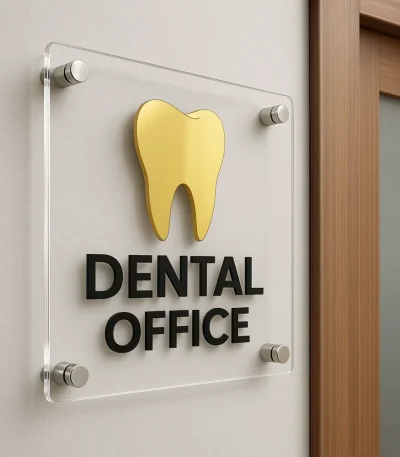 Ofis Girişleri için Pleksi Levha Logo Tasarımı