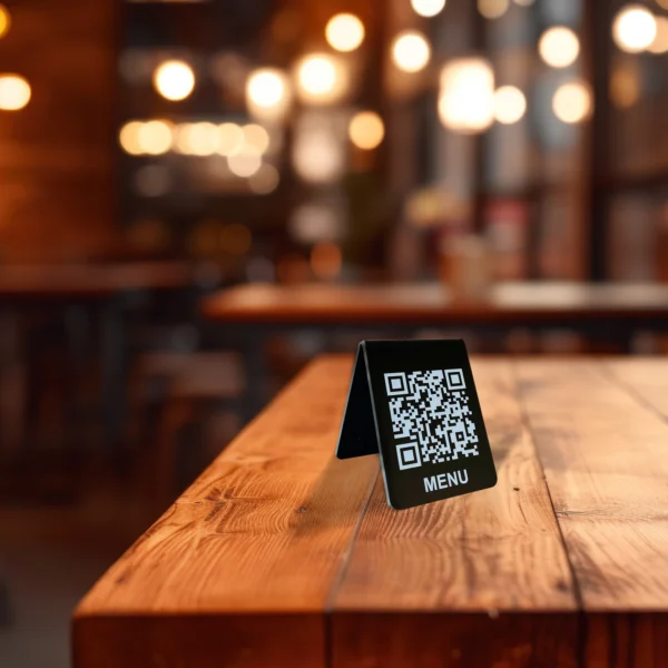 pleksi barkod qr kod menü