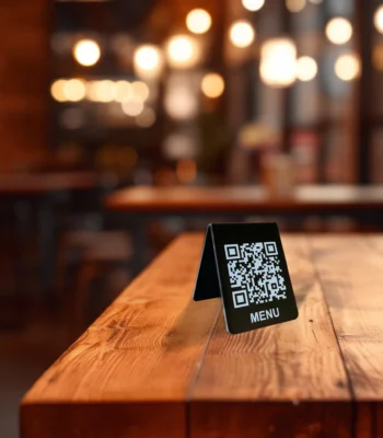 pleksi barkod qr kod menü